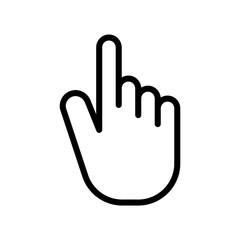 Hand cursor click icon flat vector illustration design
