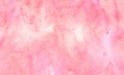 Soft smeared aquarelle painted magenta watercolor canvas for splash design, invitation background, vintage template. Pink color light ink effect shades gradient on textured paper