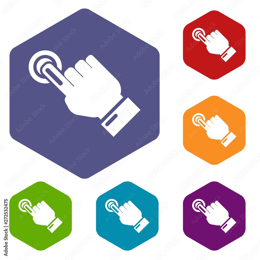Aufkleber cursor hand click icon. simple illustration of cursor hand click vector icon for web