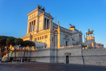 Fototapeta premium Monument of Victor Emmanuel on Venice Square in Rome . Italy.