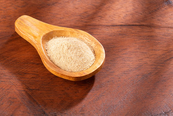 Organic maca powder - Lepidium meyenii. Text space