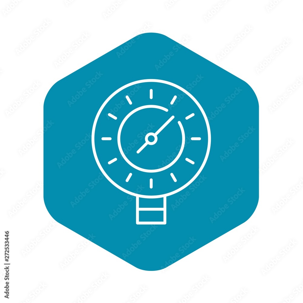 Poster welding manometer icon. outline welding manometer vector icon for web design isolated on white backg