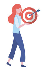 Businesswoman avatar cartoon design vector illustration