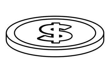 Fototapeta na wymiar Isolated Coin design vector illustration