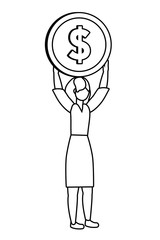 Businesswoman avatar cartoon design vector illustration