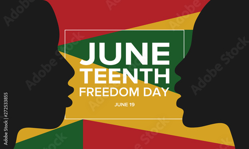 Fototapete Juneteenth Independence Day Freedom Or Emancipation Day Annual American Holiday Celebrated In June 19 African American History And Heritage Poster Greeting Card Banner And Background Vector Scoutori