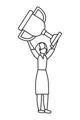 Businesswoman avatar cartoon design vector illustration