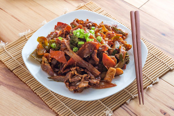 Mongolian BBQ Beef Vegetables