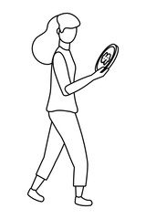 Businesswoman avatar cartoon design vector illustration