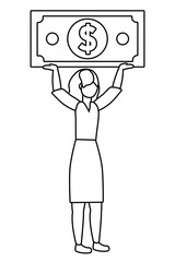 Businesswoman avatar cartoon design vector illustration