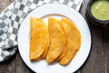 Mexican food: Tasty basket tacos 