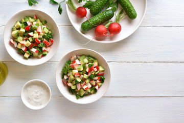 Healthy vegetable salad