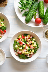 Healthy vegetable salad