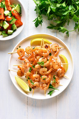 Grilled shrimp skewers