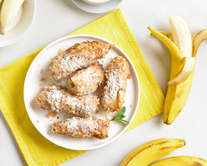 Deep fried bananas