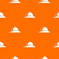 Cork helmet pattern vector orange for any web design best