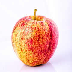 red apple on white background