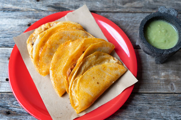 Mexican food: Tasty basket tacos 