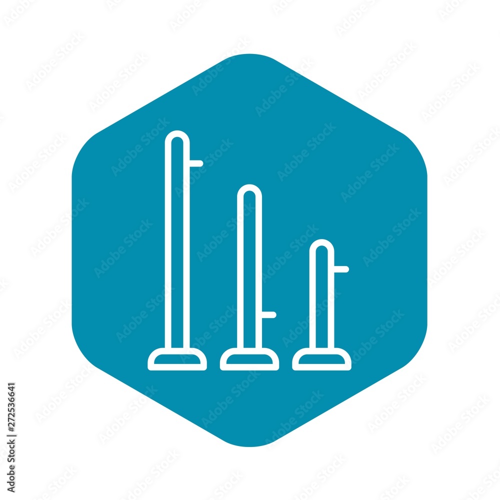 Poster scaffold bar icon. outline illustration of scaffold bar vector icon for web design isolated on white