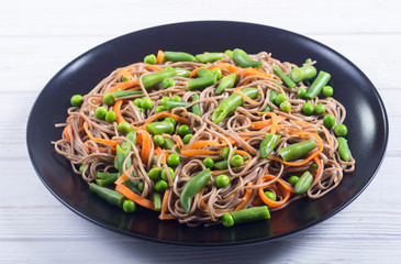 Soba noodles salad