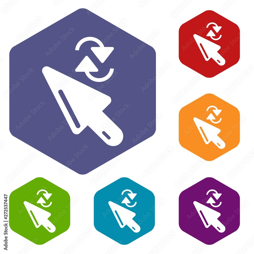 Poster cursor element icon. simple illustration of cursor element vector icon for web