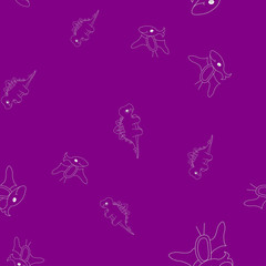 Stegosaurus and pterodactyl seamless pattern
