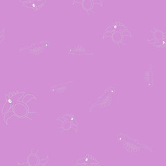 Stegosaurus and pterodactyl seamless pattern