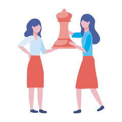 Businesswomen avatar cartoon design vector illustration