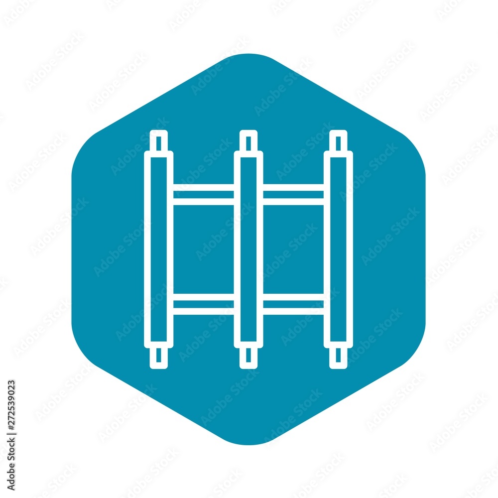 Poster scaffold construction icon. outline illustration of scaffold construction vector icon for web design