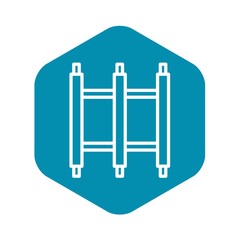 Scaffold construction icon. Outline illustration of scaffold construction vector icon for web design isolated on white background