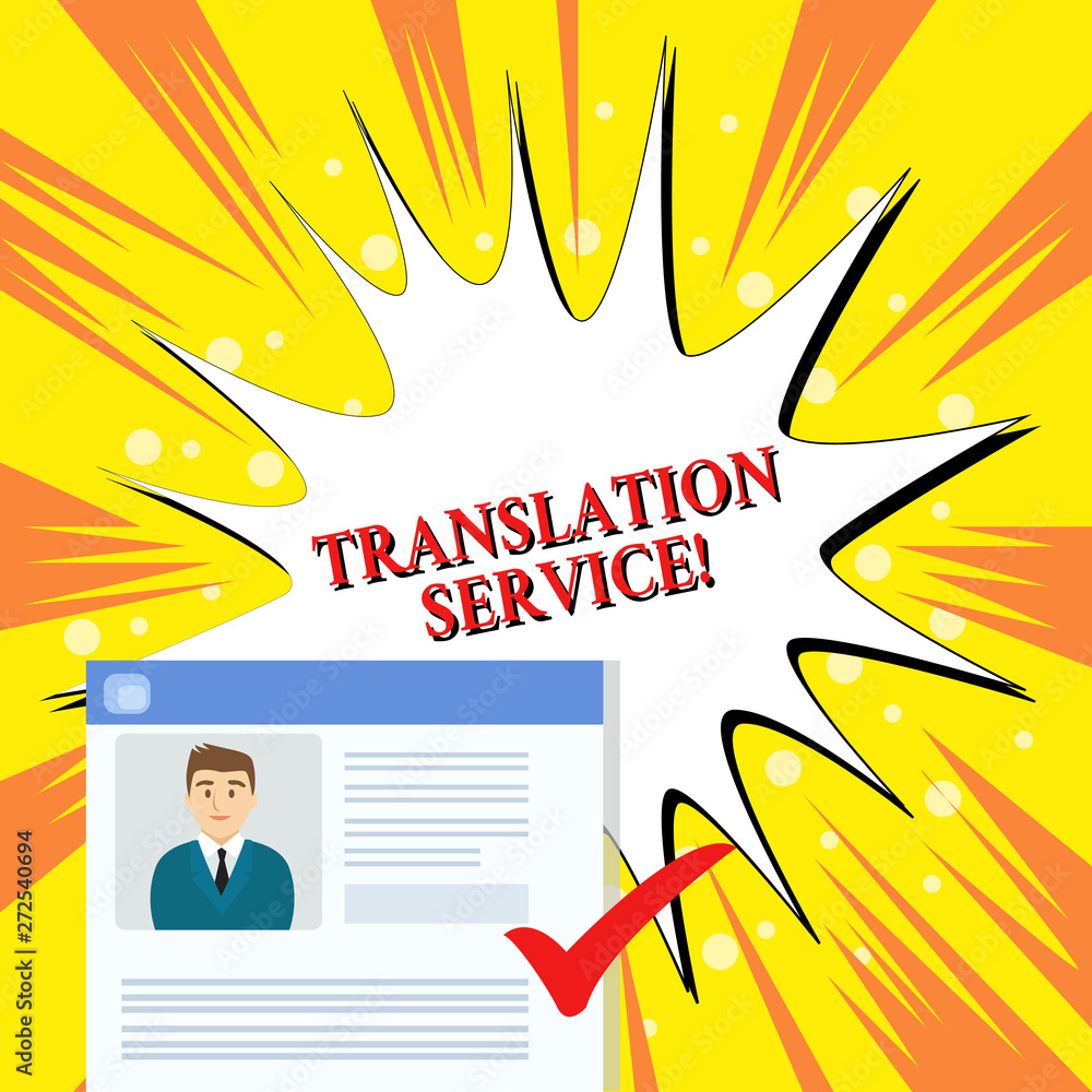 Aufkleber handwriting text translation service. conceptual photo the equivalent target language from the mothe