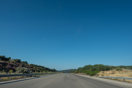 Three Lane Highway Road View