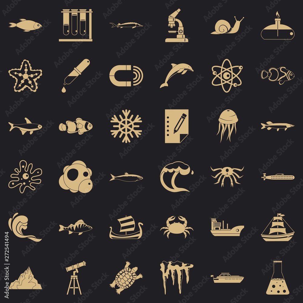 Poster wellspring icons set. simple set of 36 wellspring vector icons for web for any design