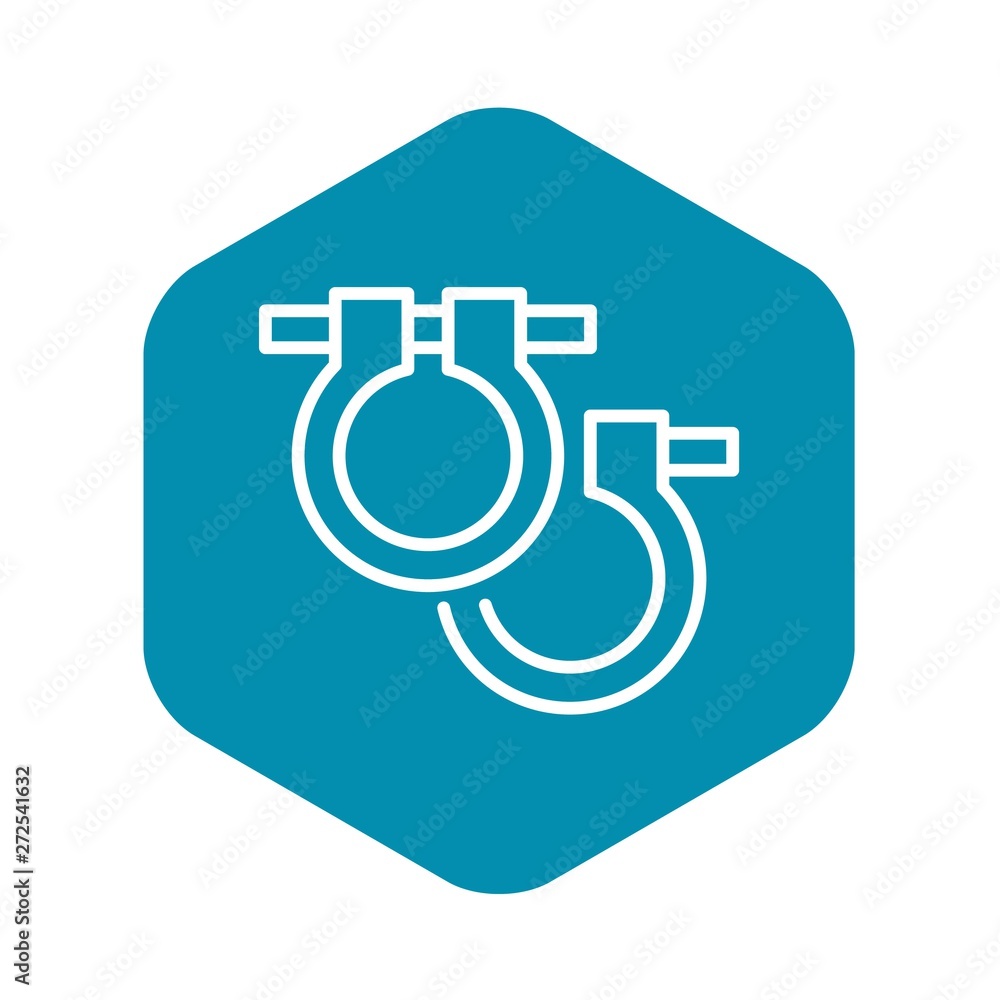 Poster scaffold connection icon. outline illustration of scaffold connection vector icon for web design iso