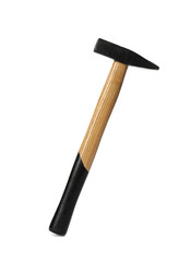 New hammer on white background. Professional construction tool