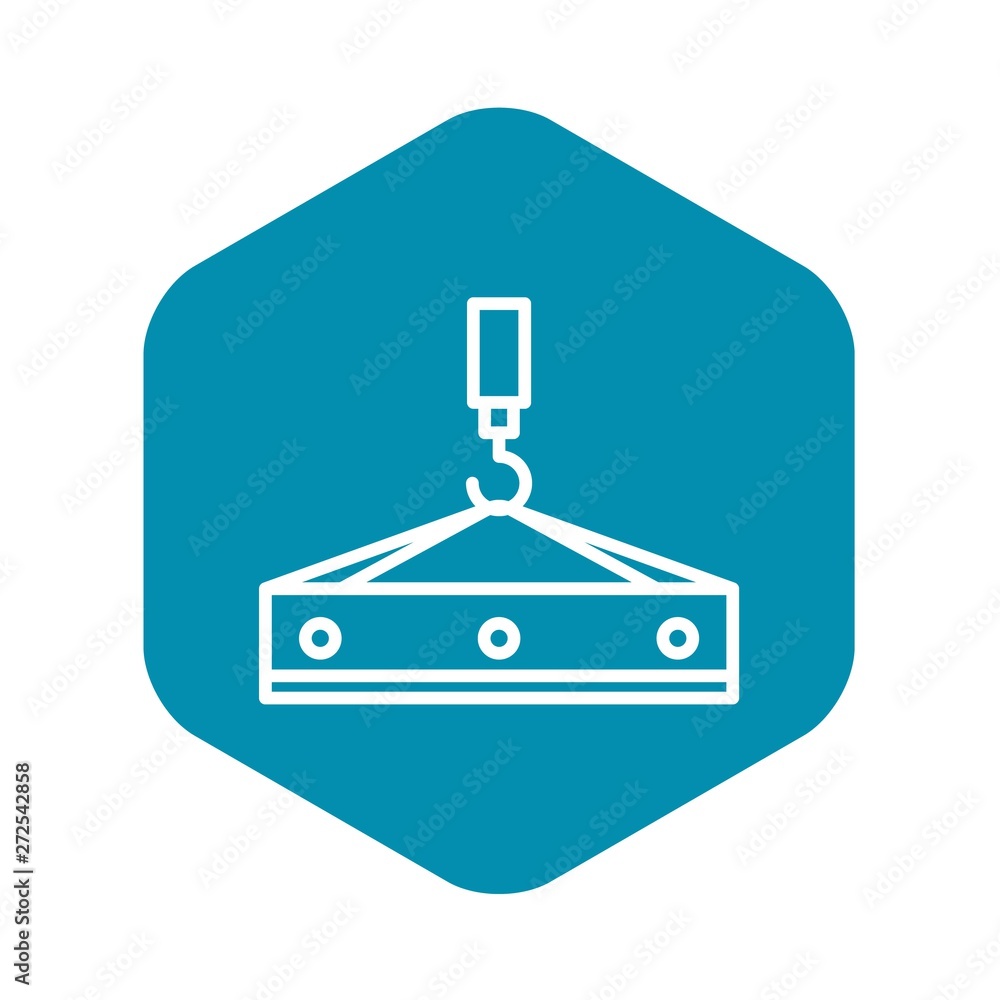 Poster crane hook platform icon. outline illustration of crane hook platform vector icon for web design iso