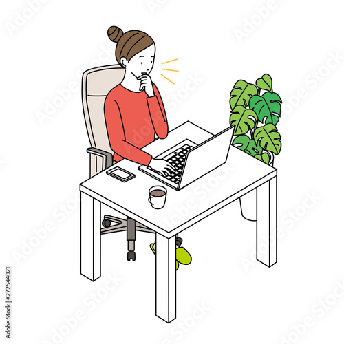 ノートパソコン 女性 イラスト Wall Mural Wallpaper Murals Matsu ノートパソコン 女性 イラスト Wall Mural Wallpaper Murals Matsu