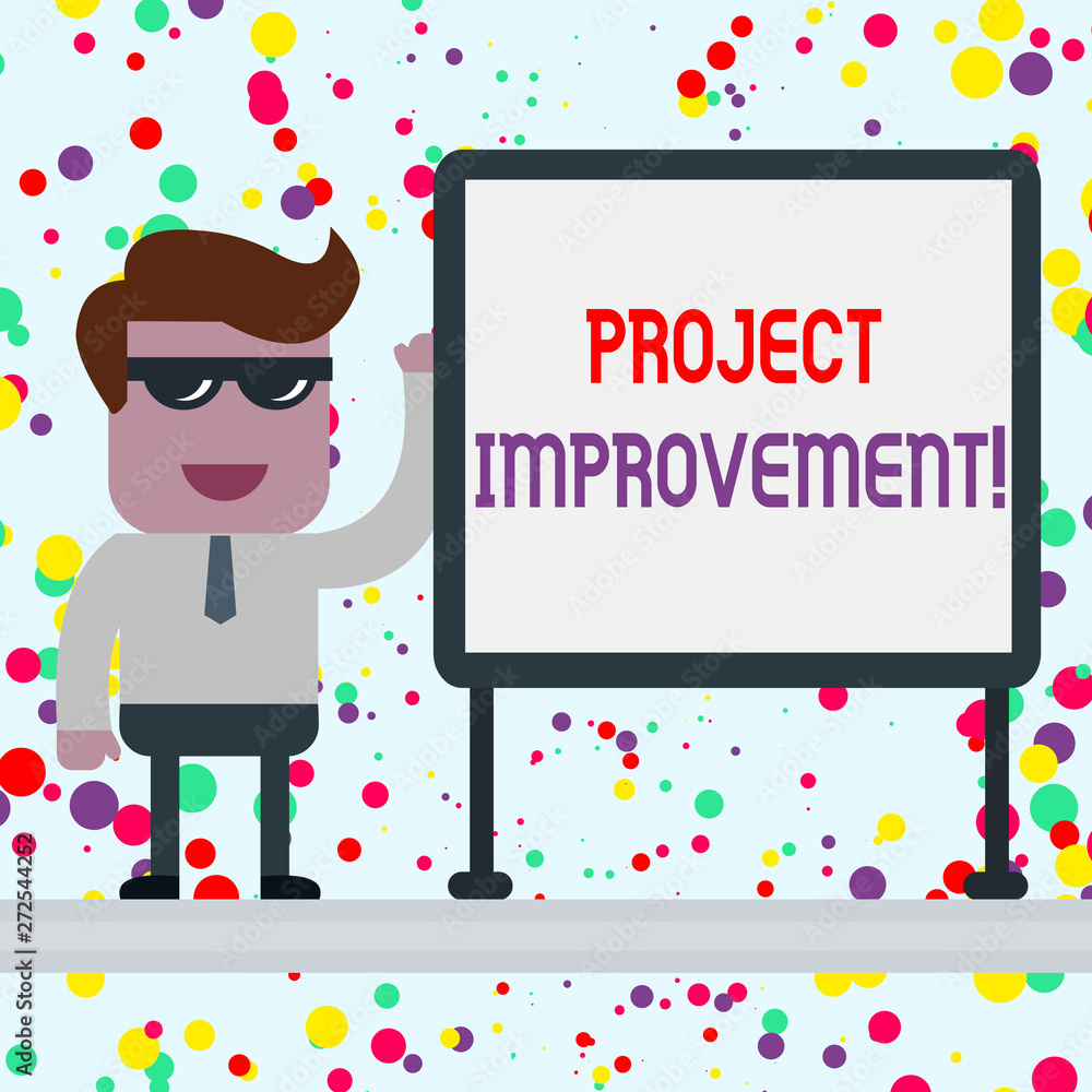 Aufkleber conceptual hand writing showing project improvement. concept meaning methods techniques to accomplis