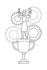 Businesswoman avatar cartoon design vector illustration