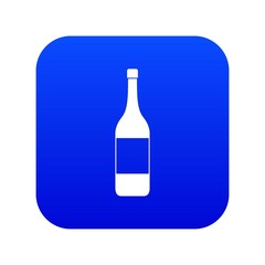 Wine bottle icon digital blue for any design isolated on white vector illustration