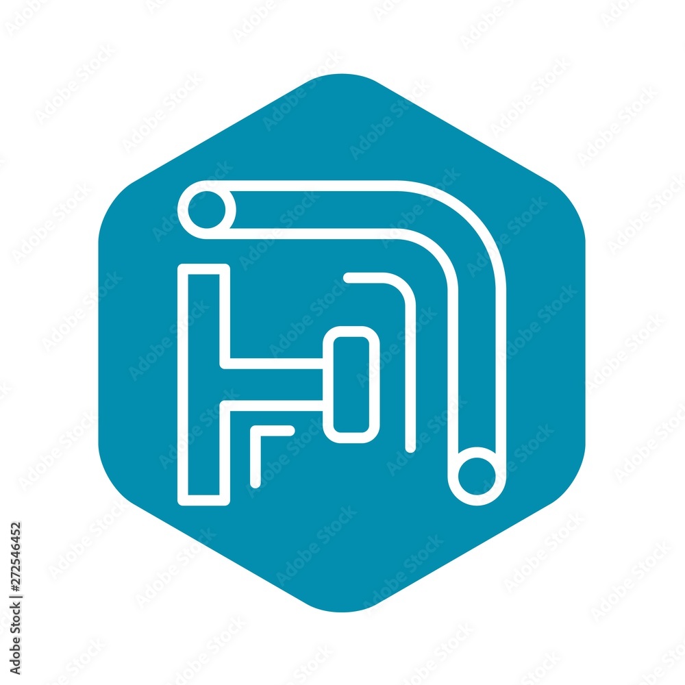 Poster scaffold pipe icon. outline illustration of scaffold pipe vector icon for web design isolated on whi