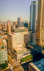 Vintage Chicago Skyline Cityscape