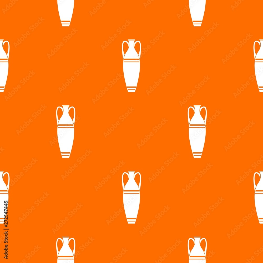 Poster vase pattern vector orange for any web design best