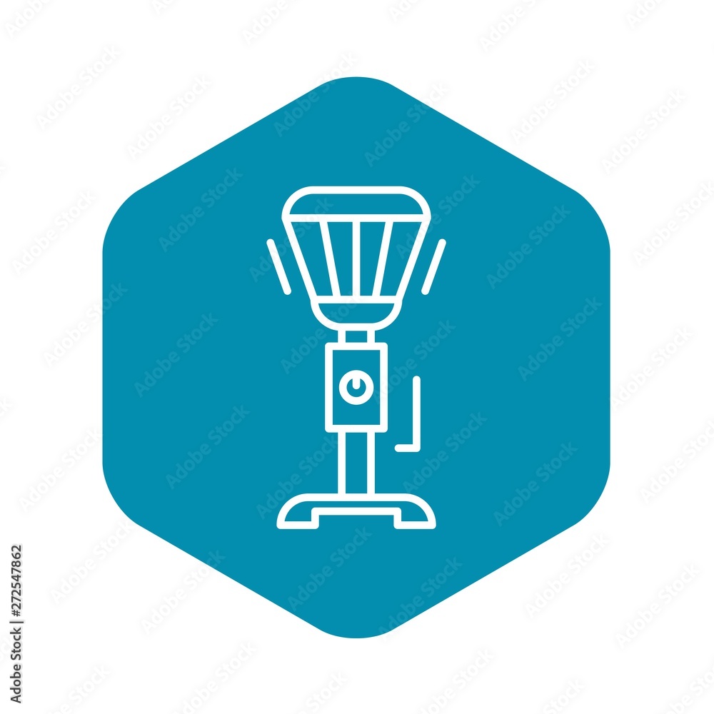 Poster stand heater icon. outline stand heater vector icon for web design isolated on white background