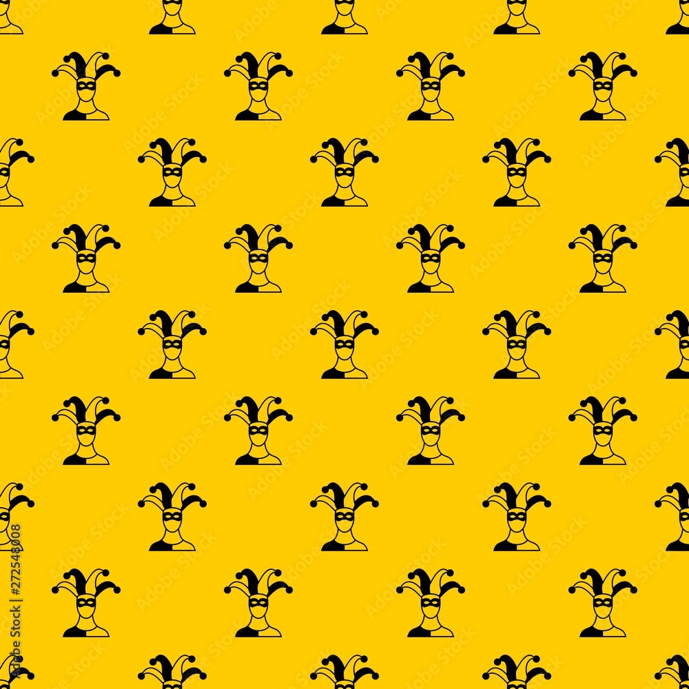 Poster jester pattern seamless vector repeat geometric yellow for any design