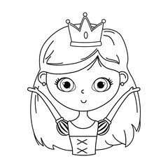 Isolated medieval princess design vector illustration