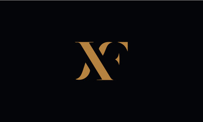 XF logo design template vector illustration