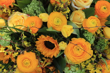 Yellow wedding flowers