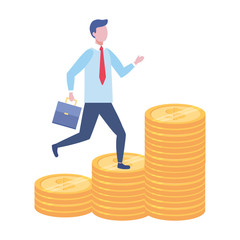 Businessman avatar cartoon design vector illustration