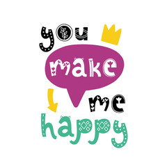 Vector poster with phrase and decor elements